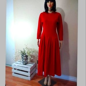 Anne Klein II vintage red dress size 8